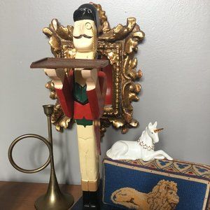 Folk Art English Fox Huntsman, At Your Service